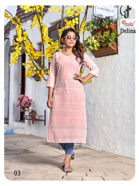 Rang Delina Regular Wear Wholesale Designer Kurti Catalog